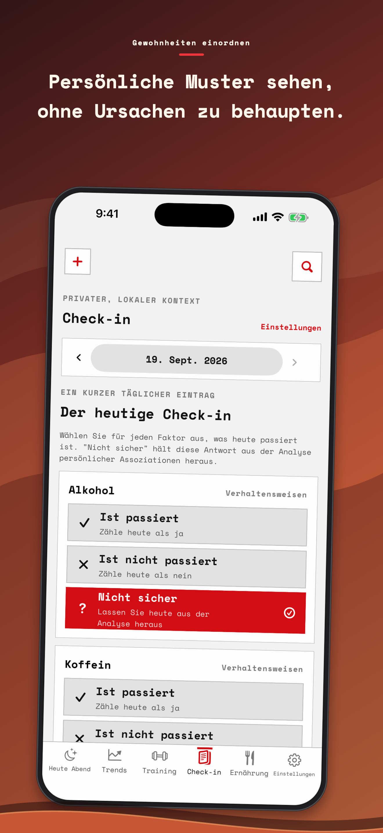 Gewohnheiten und Tagebuch