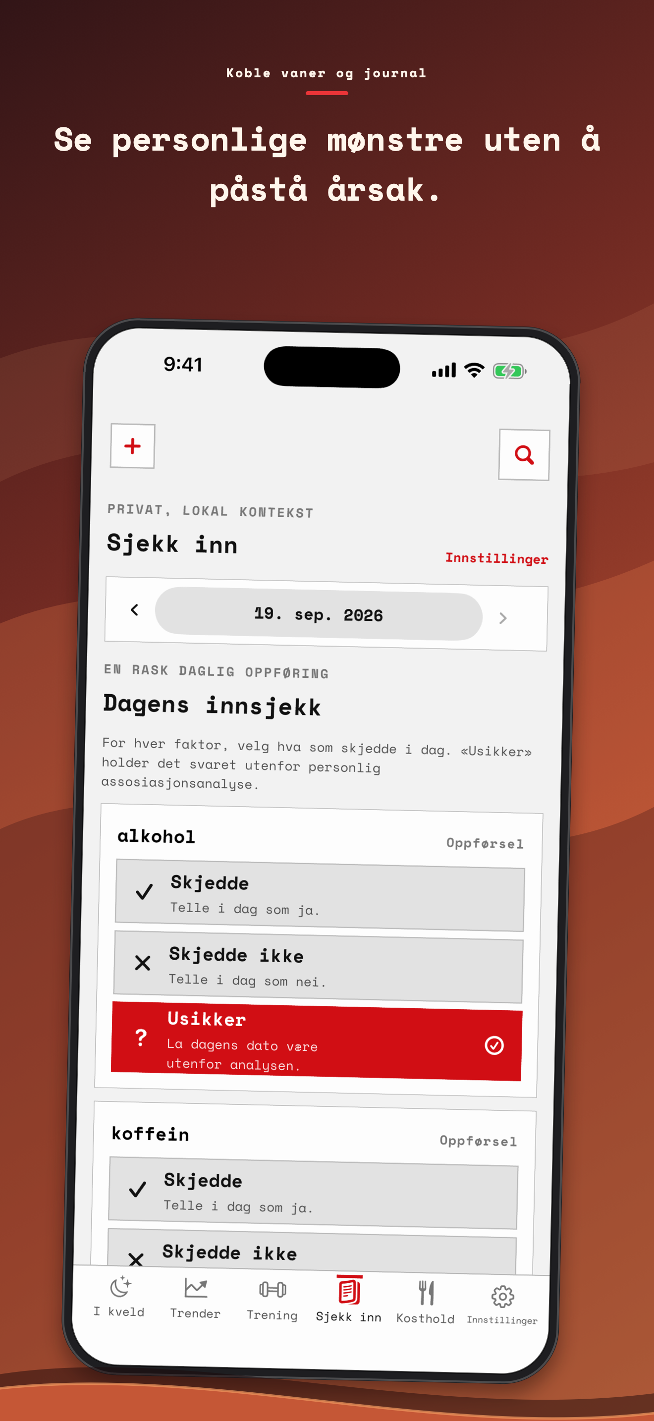 Vaner og journal
