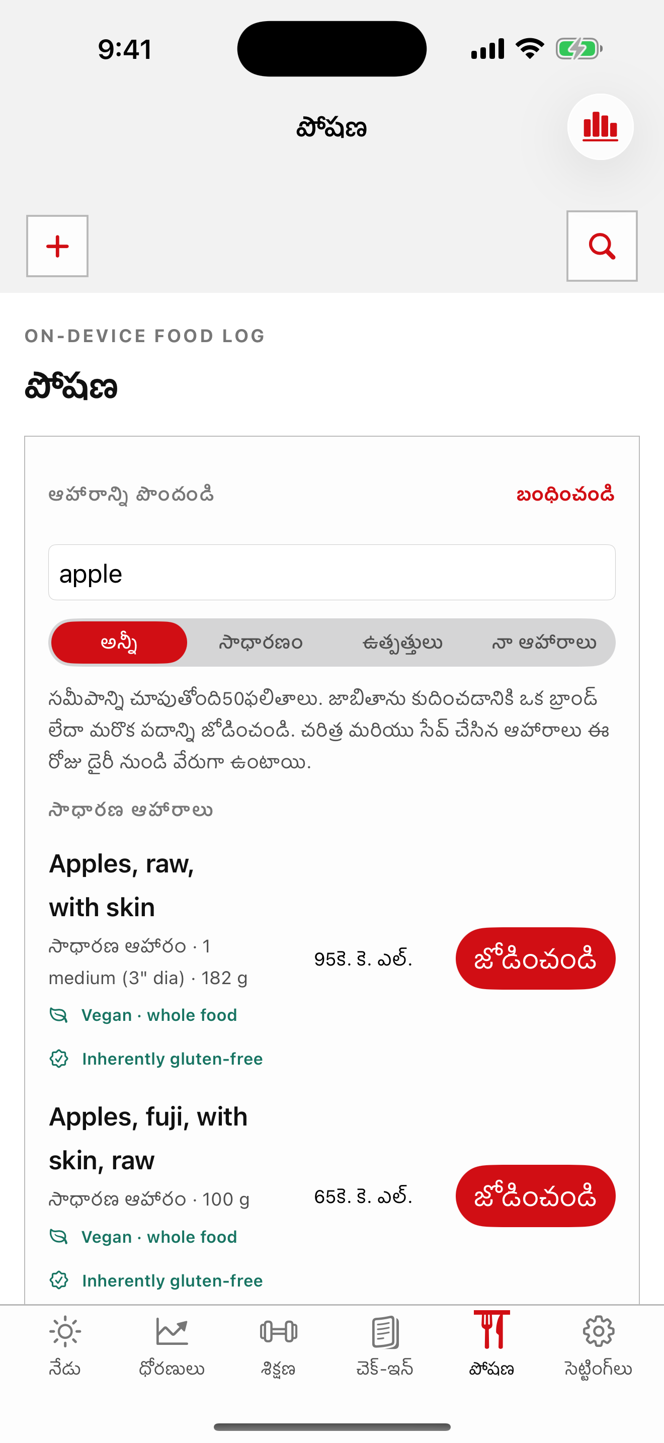 భోజనం మరియు రోజువారీ మొత్తాలతో సాలస్ ఆహార జాబితా
