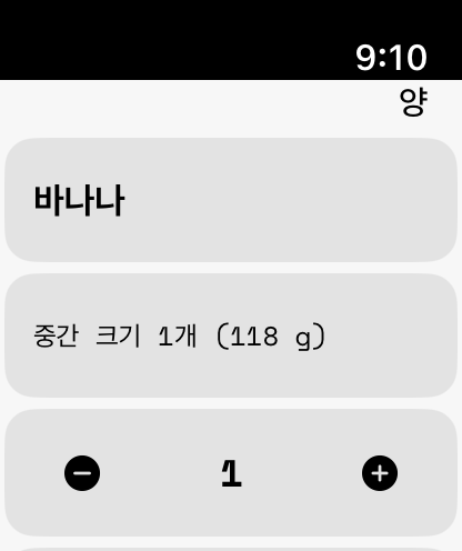 음식 분량